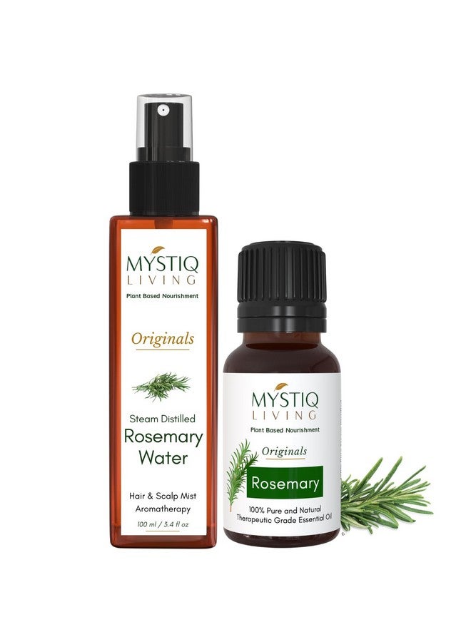 Rosemary Oil Rosemary Water Combo (100 Ml + 15 Ml) | Hair Growth With Hair Mist And Essential Oil | 100% Pure & Natural