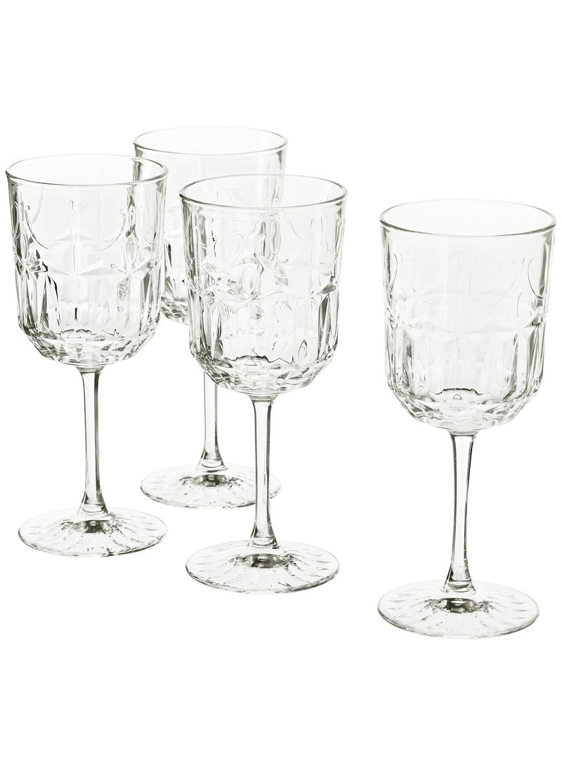 juice glass clear glass patterned