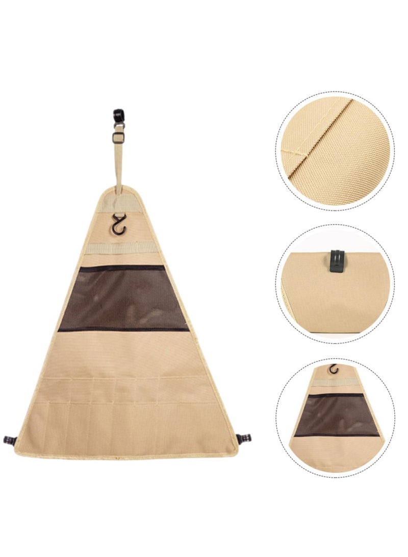 Multifunctional Triangle Storage Bag for Camping Picnic Barbecue Tool Organizer Oxford Cloth Pouch