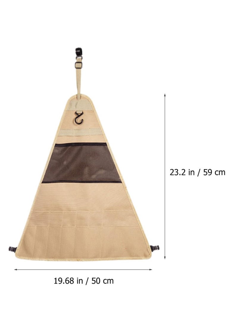 Multifunctional Triangle Storage Bag for Camping Picnic Barbecue Tool Organizer Oxford Cloth Pouch