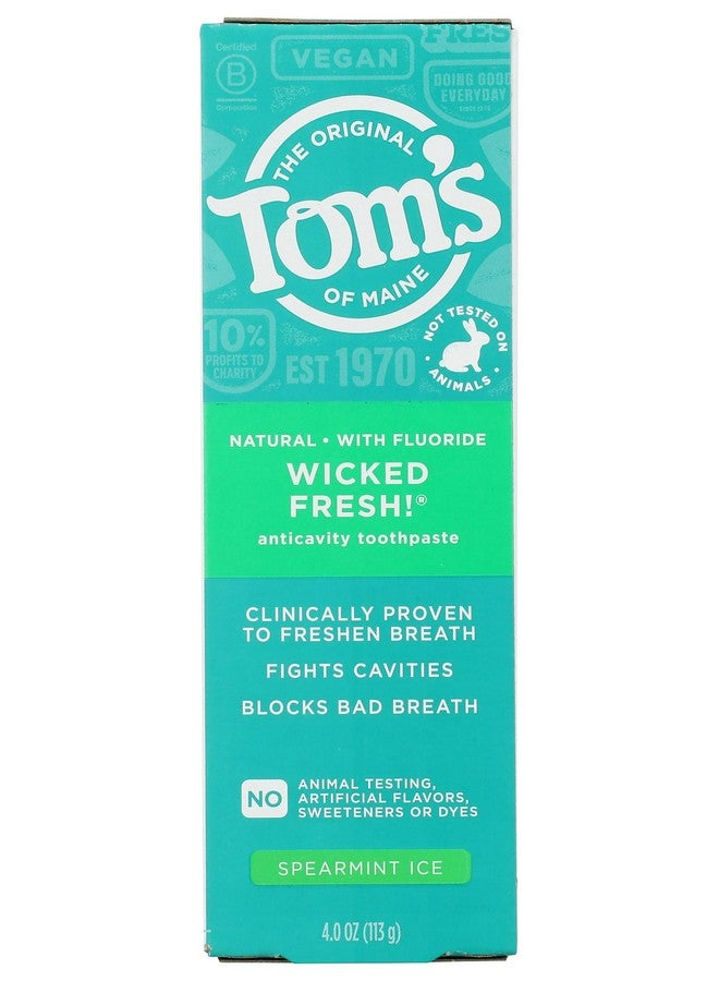 Toms Of Maine Wicked Fresh Spearmint Ice Ac Toothpaste, 4 Oz