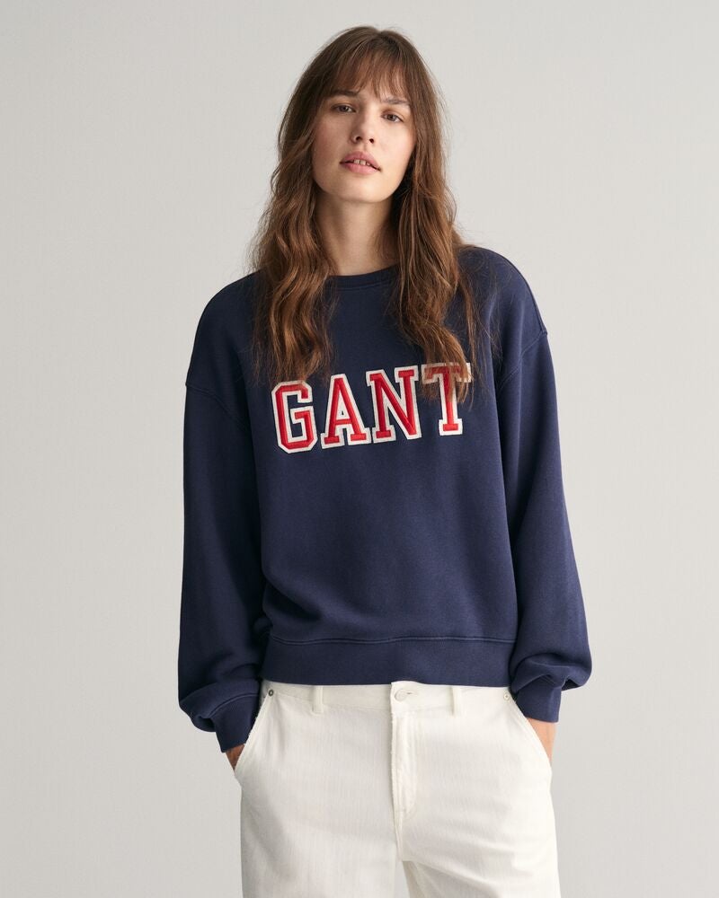 Gant Logo Crew Neck Sweatshirt