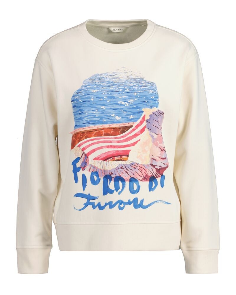 Gant Scenery Print Crew Neck Sweatshirt