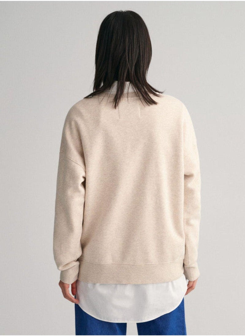 Oversized Gant Usa Crew Neck Sweatshirt