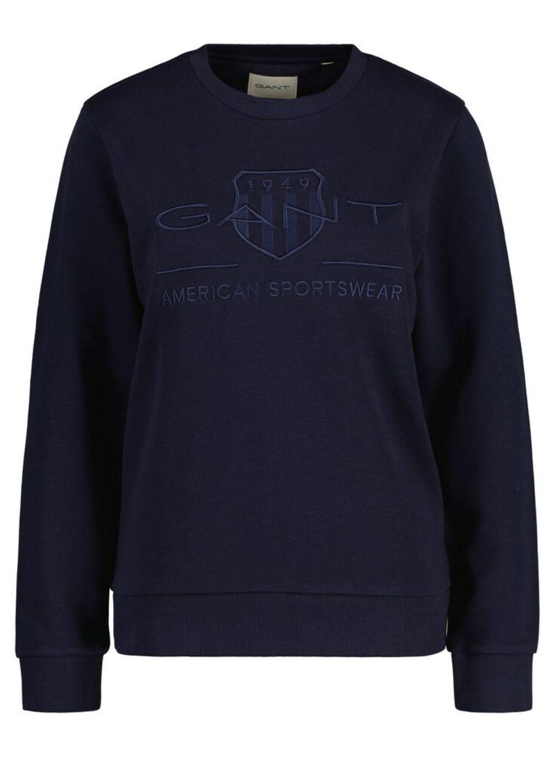 Gant Tonal Shield Crew Neck Sweatshirt