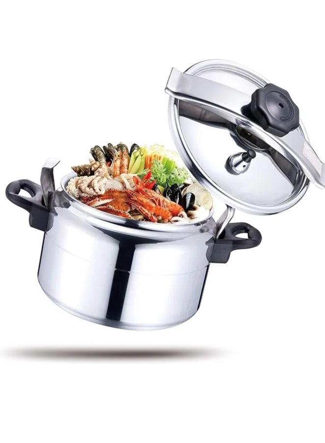 HTH 11L Pressure Cooker Aluminum for Household, Super-pressure Cooker Secure Cookerware, Silver