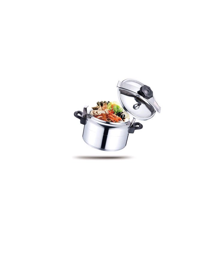 HTH 40L Pressure Cooker Aluminum for Household, Super-pressure Cooker Secure Cookerware, Silver