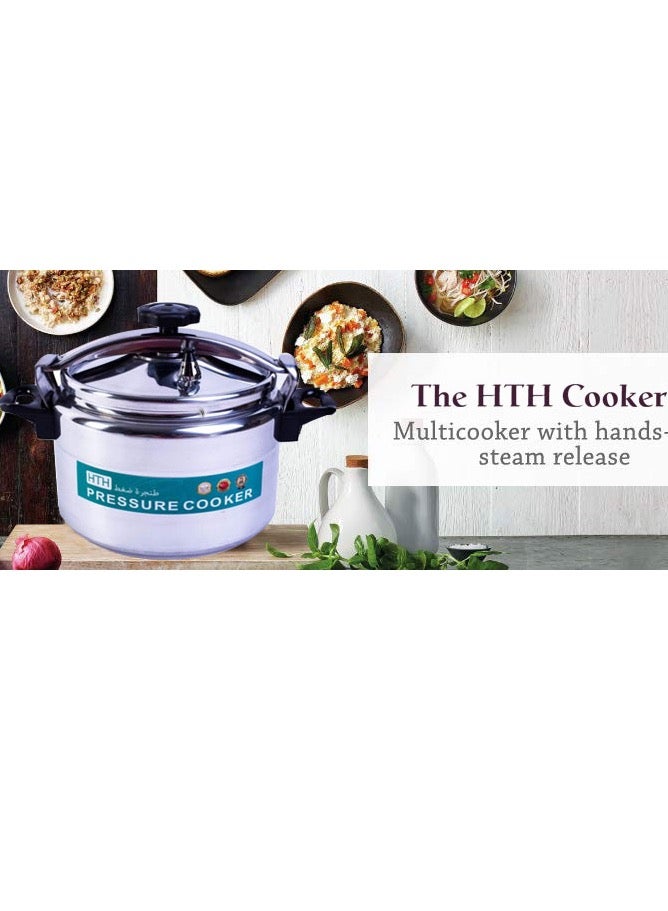 HTH 3L Pressure Cooker Aluminum for Household, Super-pressure Cooker Secure Cookerware, Silver