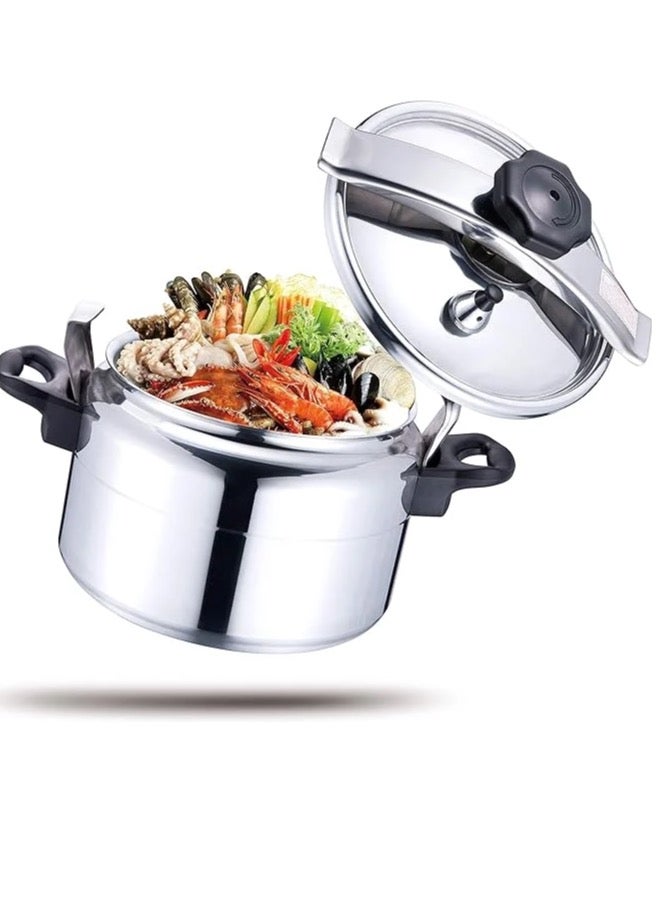 HTH 5L Pressure Cooker Aluminum for Household, Super-pressure Cooker Secure Cookerware, Silver