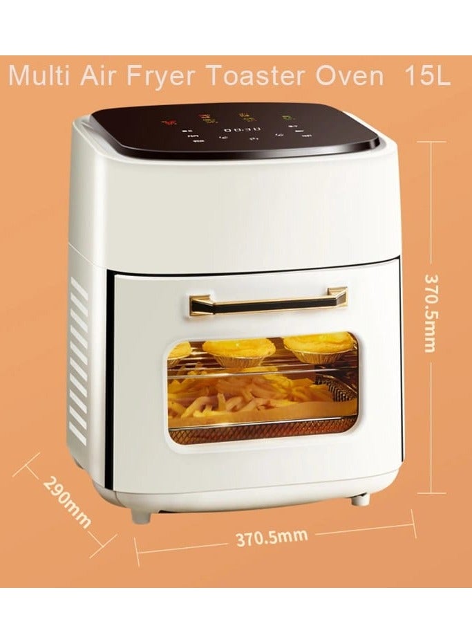 Air Fryer Without Oil 15L Oven 220V/110V 1500W LED Touch Panel Temperature Control Chicken Frying Machine 6in1 (A) (A)