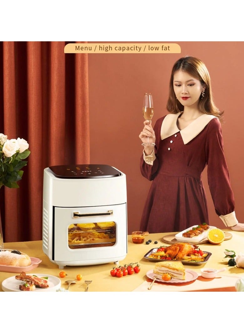 Air Fryer Without Oil 15L Oven 220V/110V 1500W LED Touch Panel Temperature Control Chicken Frying Machine 6in1 (A) (A)