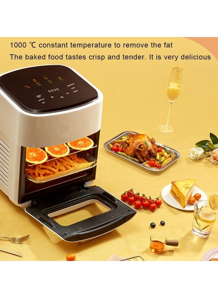 Air Fryer Without Oil 15L Oven 220V/110V 1500W LED Touch Panel Temperature Control Chicken Frying Machine 6in1 (A) (A)