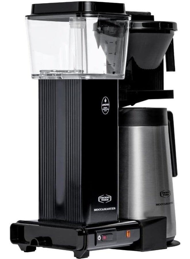 KBGT Coffee Brewer: Filter Coffee Maker with Stainless Steel Insulated Thermal Carafe – 1.25 Lt – Black