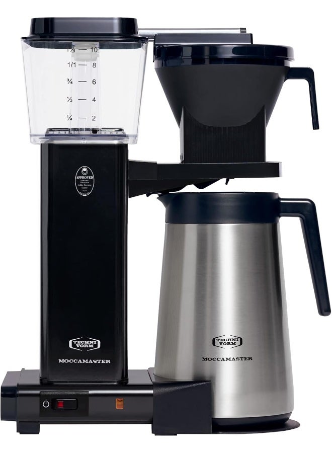 KBGT Coffee Brewer: Filter Coffee Maker with Stainless Steel Insulated Thermal Carafe – 1.25 Lt – Black