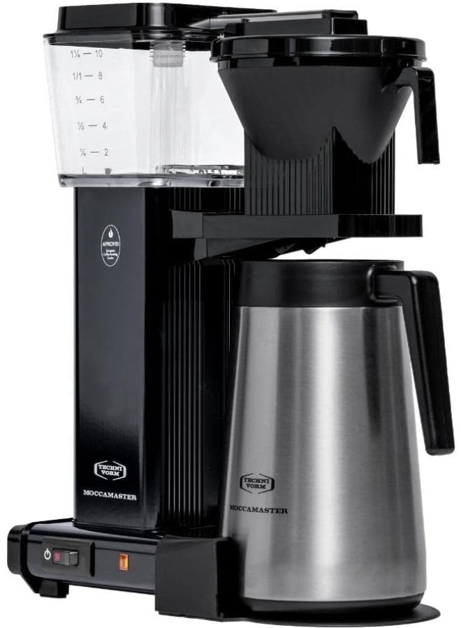 KBGT Coffee Brewer: Filter Coffee Maker with Stainless Steel Insulated Thermal Carafe – 1.25 Lt – Black
