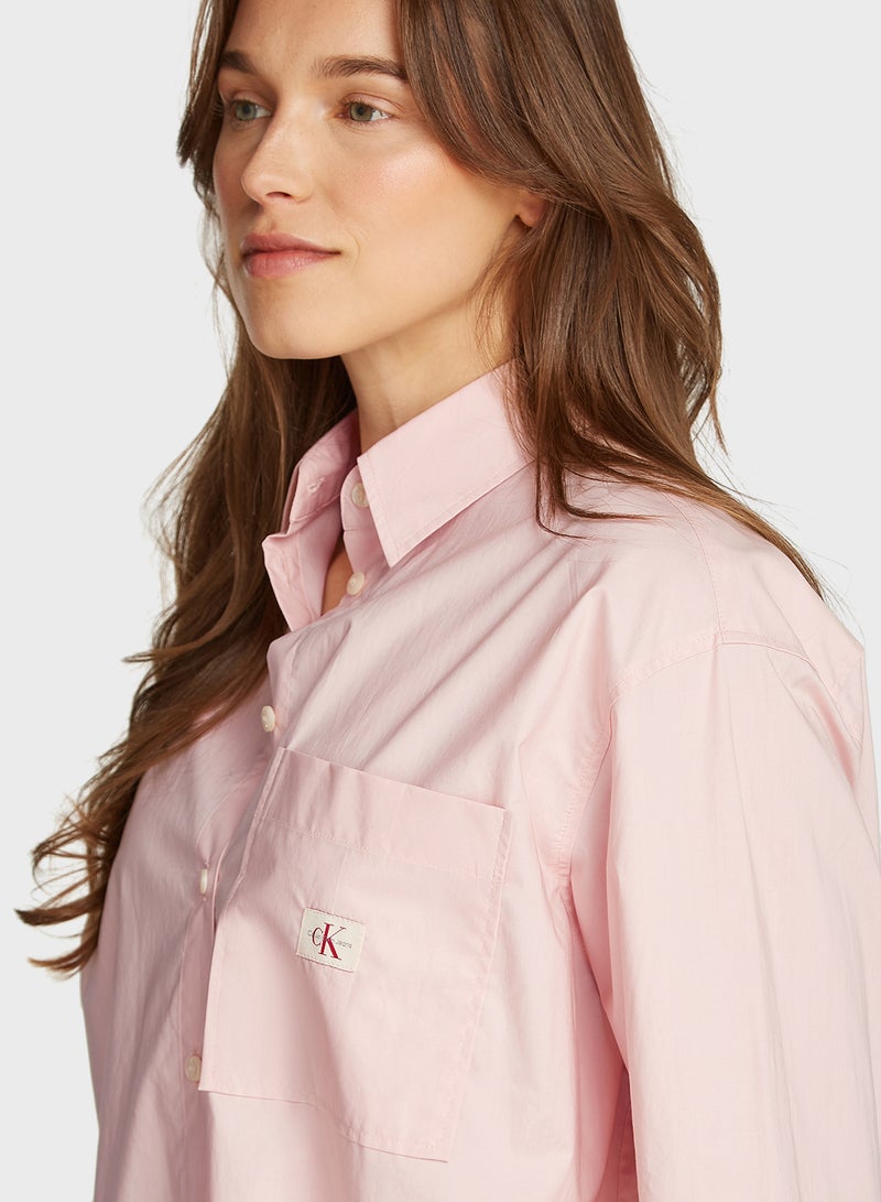 Woven Label Relaxed Shirt