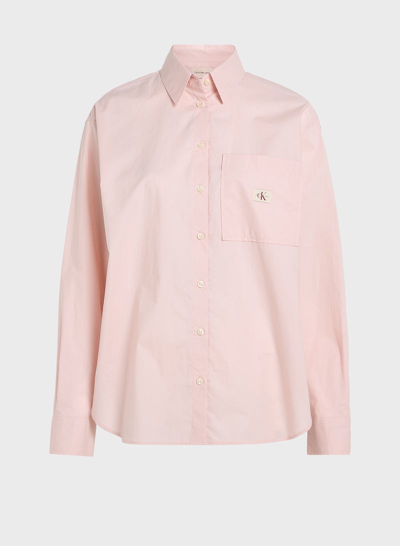 Woven Label Relaxed Shirt