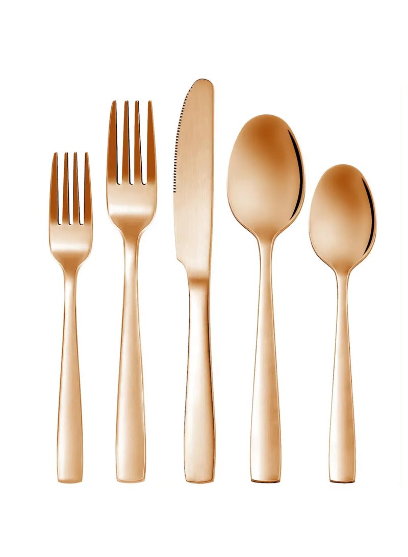 Elegant Rose Gold Cutlery Set for Memorable Occasions