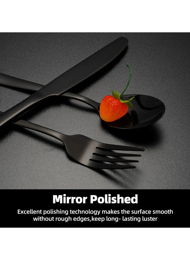 Sophisticated Black Cutlery Set for Elegant Dining