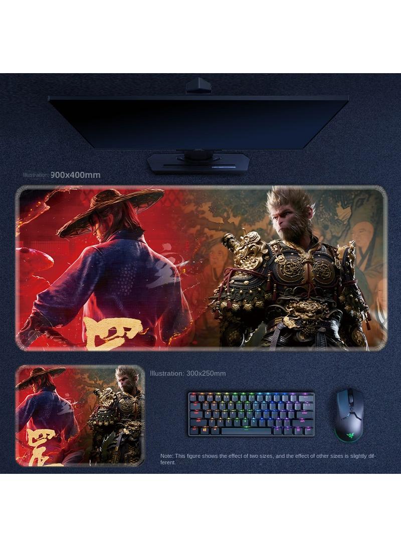 Black Myth Wukong PS5 Gaming Mouse Pad, Keyboard Pad, Waterproof with Non-Slip Rubber Base