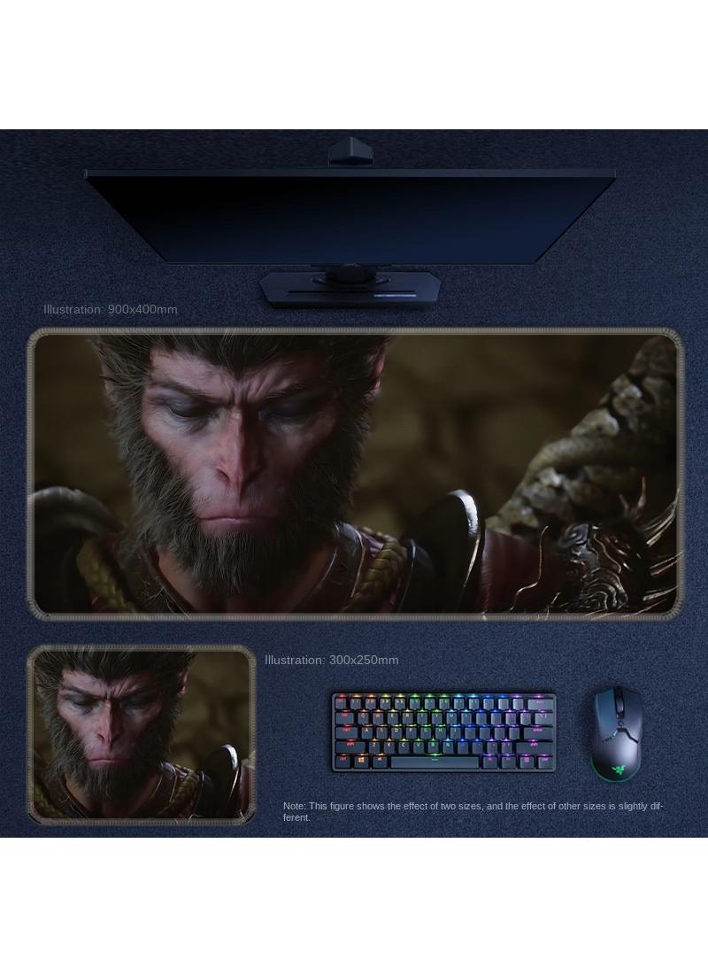 Black Myth Wukong PS5 Gaming Mouse Pad, Keyboard Pad, Waterproof with Non-Slip Rubber Base