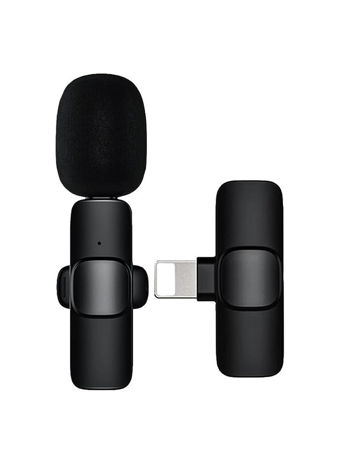 Wireless Microphone For iPhone Plug And Play Lavalier Microphone With Noise Reduction