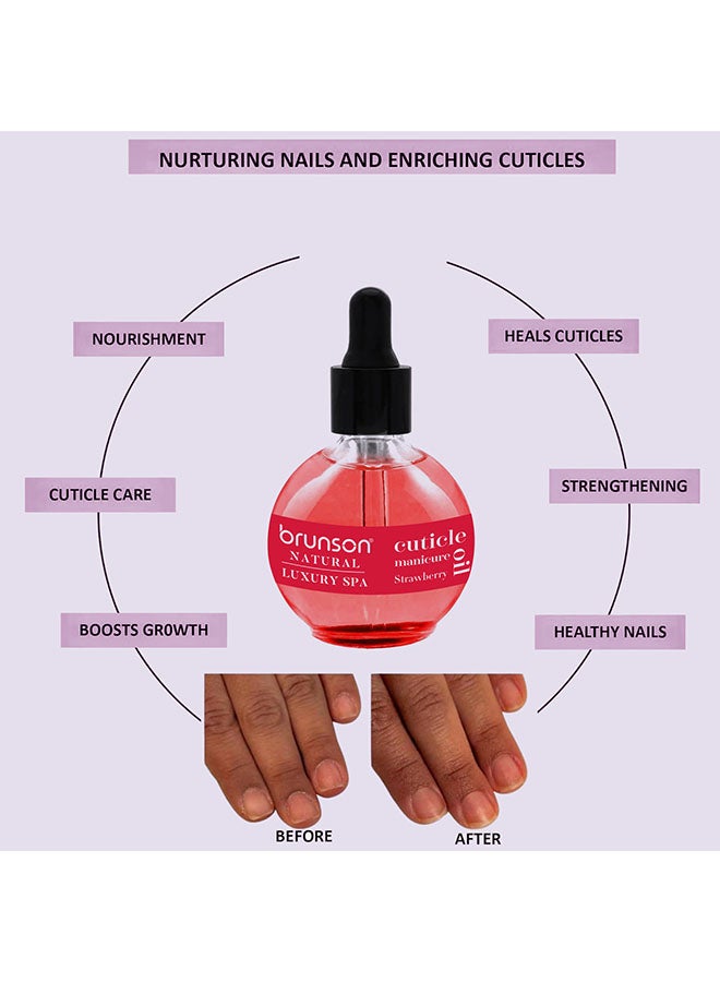 Cuticle Oil 75ml Hydrating Oil For Cuticle Repair Remedy Damaged Skin And Thin Nails Paraben And Cruelty Free Formula Natural  Nail Care Oil Strawberry BSCCO