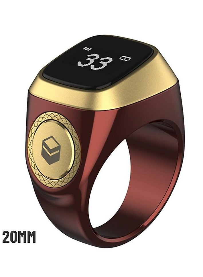 Smart Zikr Ring Lite Brown 20MM