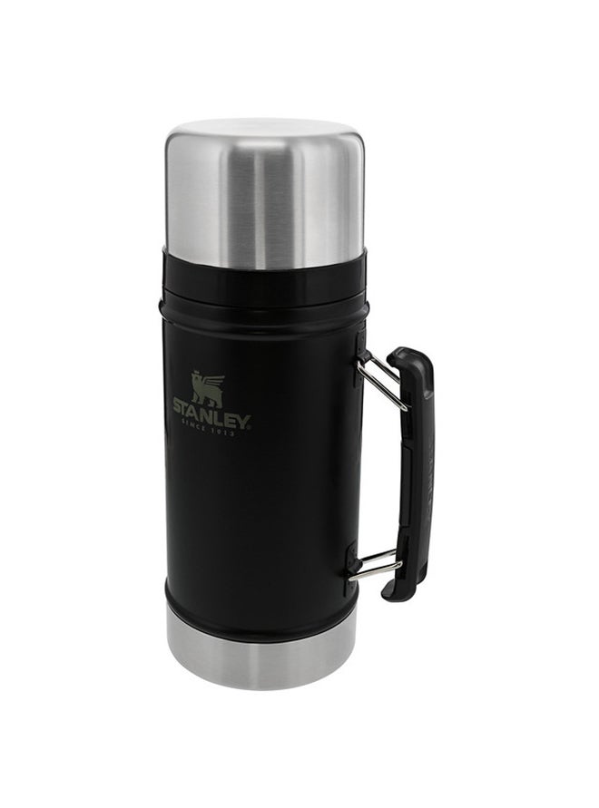 Stanley Classic Legendary Food Jar 0.94L / 1QT Matte Black â€“ BPA FREE Stainless Steel Food Thermos | Hot for 20 Hours | Leakproof Lid Doubles as Cup | Dishwasher Safe | Lifetime Warranty