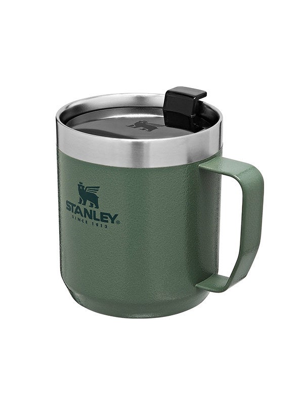 Stanley Classic Legendary Camp Mug 0.35L / 12 OZ Hammertone Green â€“ Vacuum insulated Tumbler | Stainless steel camp mug | BPA-free thermal cup |Dishwasher safe | Single server brewer compatible