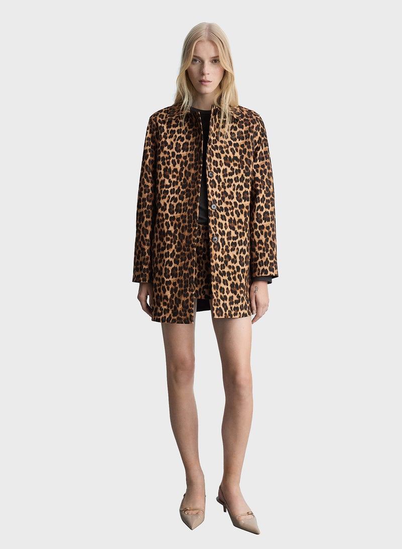 Leopard Straight Coat