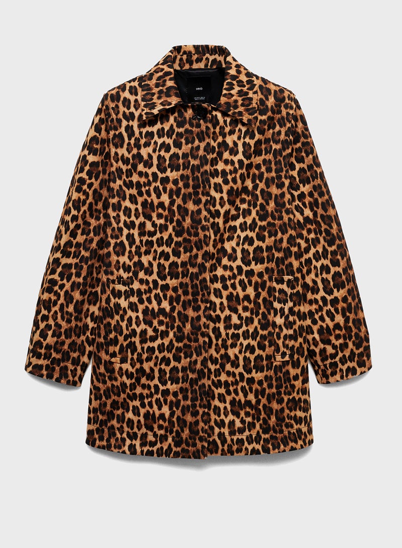 Leopard Straight Coat