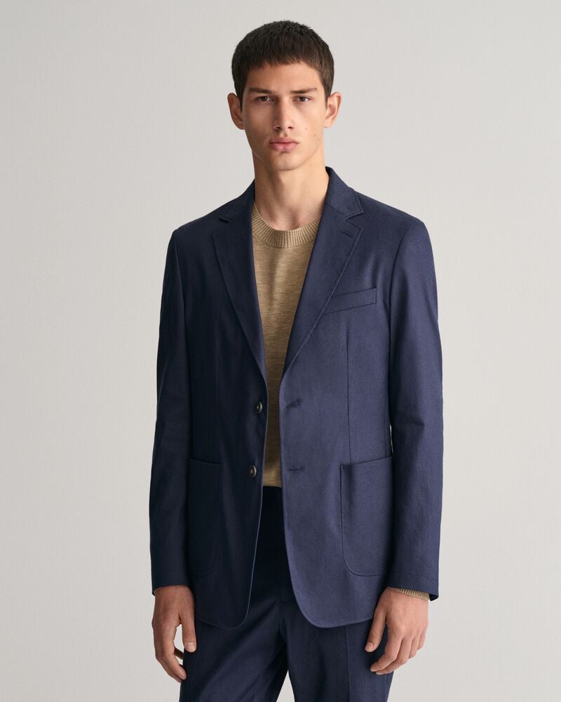 Gant Slim Fit Cotton Linen Suit Blazer