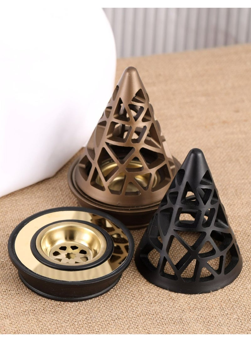 Elegant Bakhoor Burner With Magnetic Cover High Quality Resin Incense Holder For Home Office Spa Yoga And Wedding Gifts