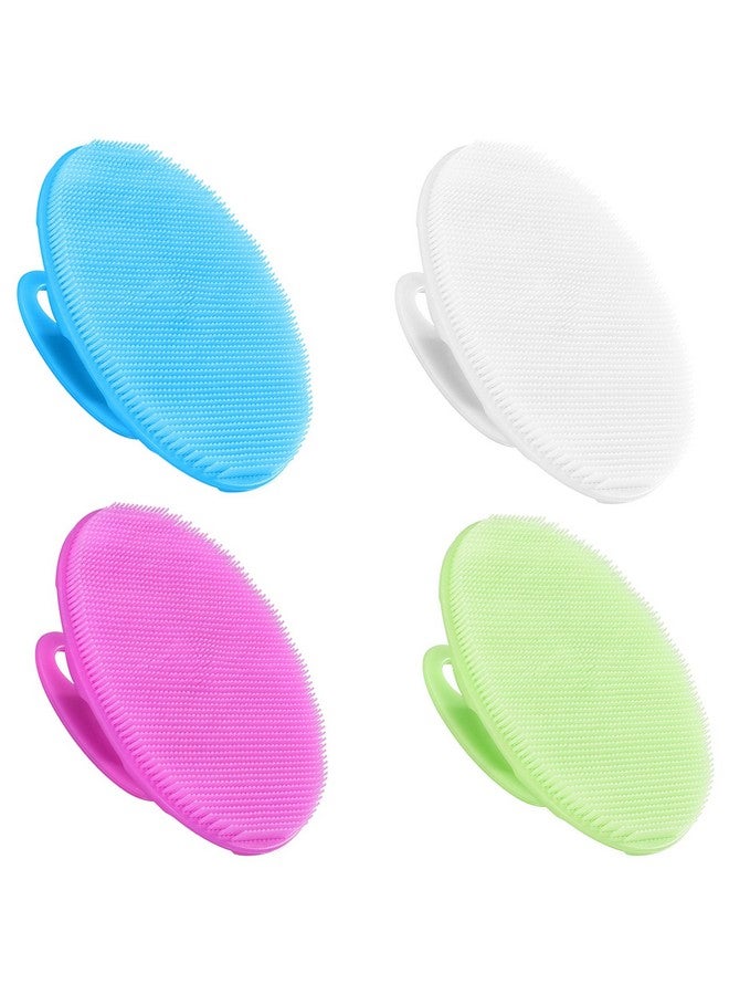 Foodgrade Soft Body Scrubber Gentle Exfoliating Scrub Cleansing Loofah Shower Brush, More Hygienic, Family Pack (Pack Of 4)