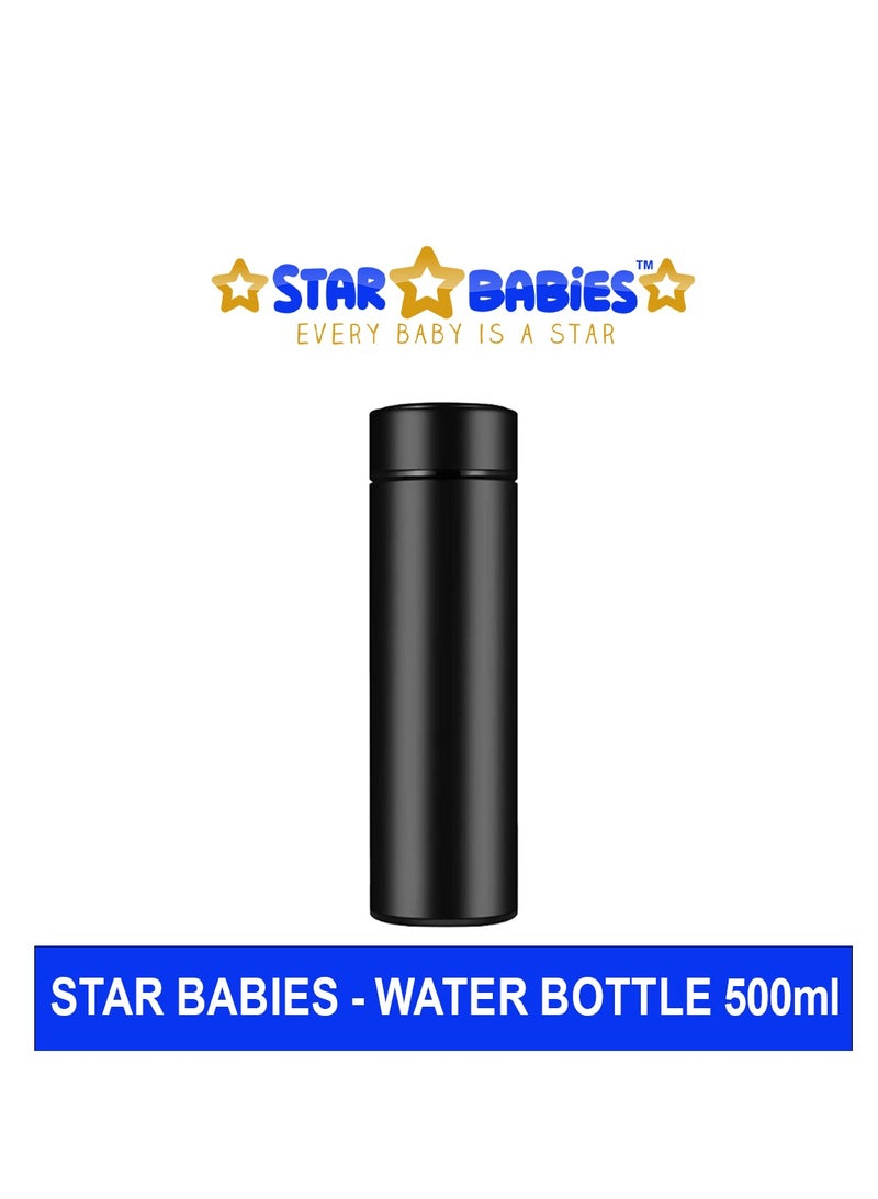 Star Babies Insulated Stainless Steel Vaccum Cup Water Bottle 6 - 12 hours hot and cold Water Bottle 500ml - Black