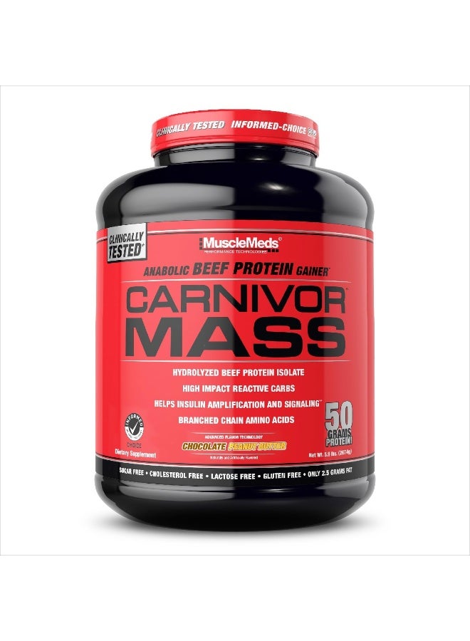 Carnivor Mass Anabolic Beef Protein Gainer Chocolate Peanut Butter 6 Pounds