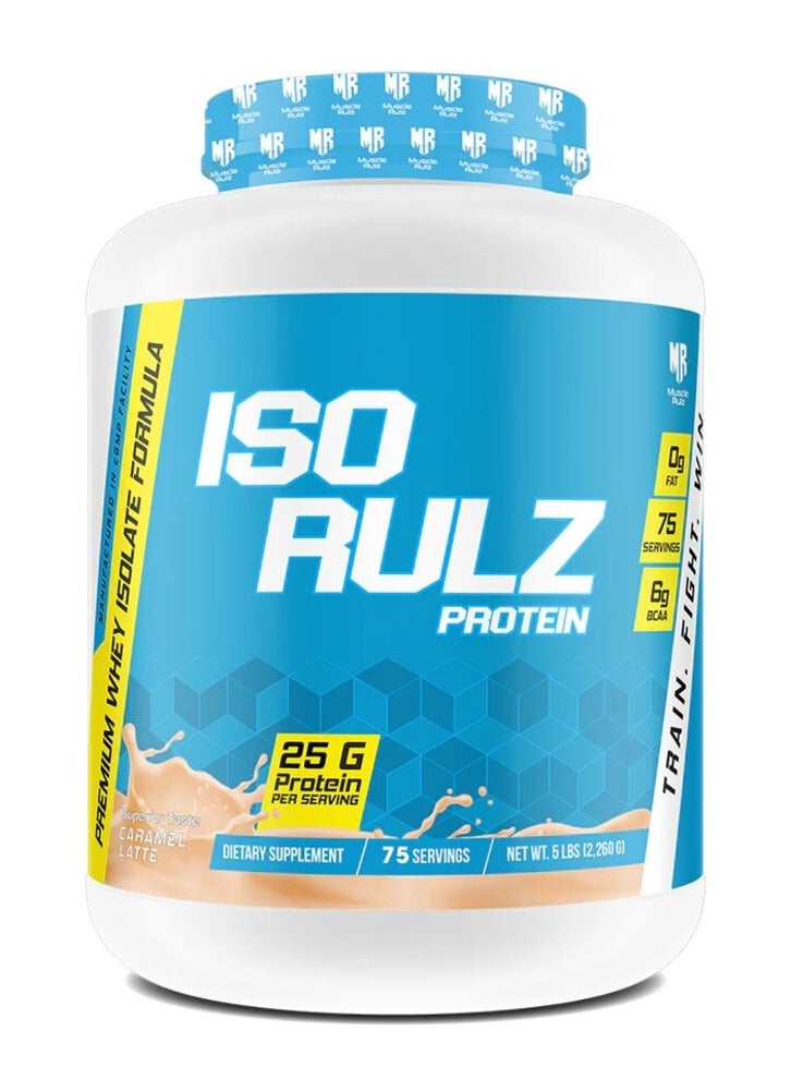 Musclerulz, ISO Rulz Protein, 5LB, Caramel Latte, 75 Servings