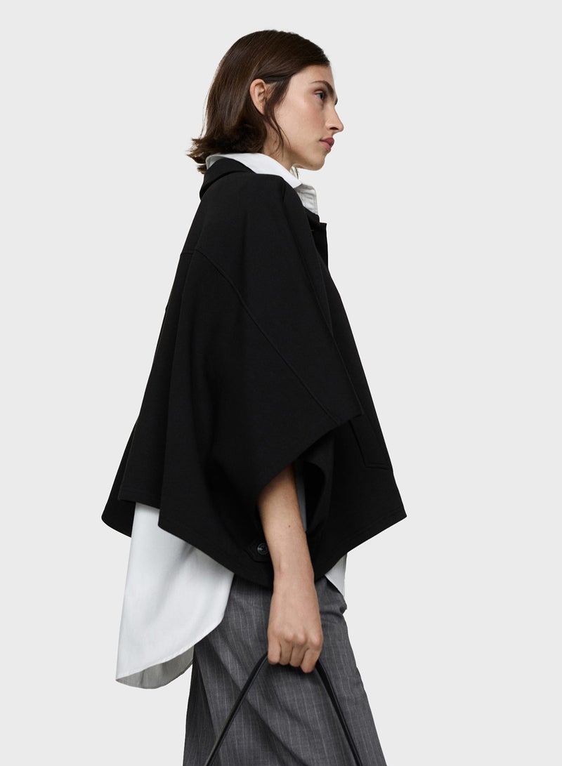 Cape With Buttons Jacket