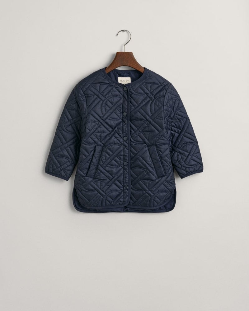 Gant Girls Monogram Quilted Liner Jacket