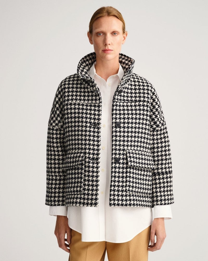 Gant Houndstooth Cropped Jacket