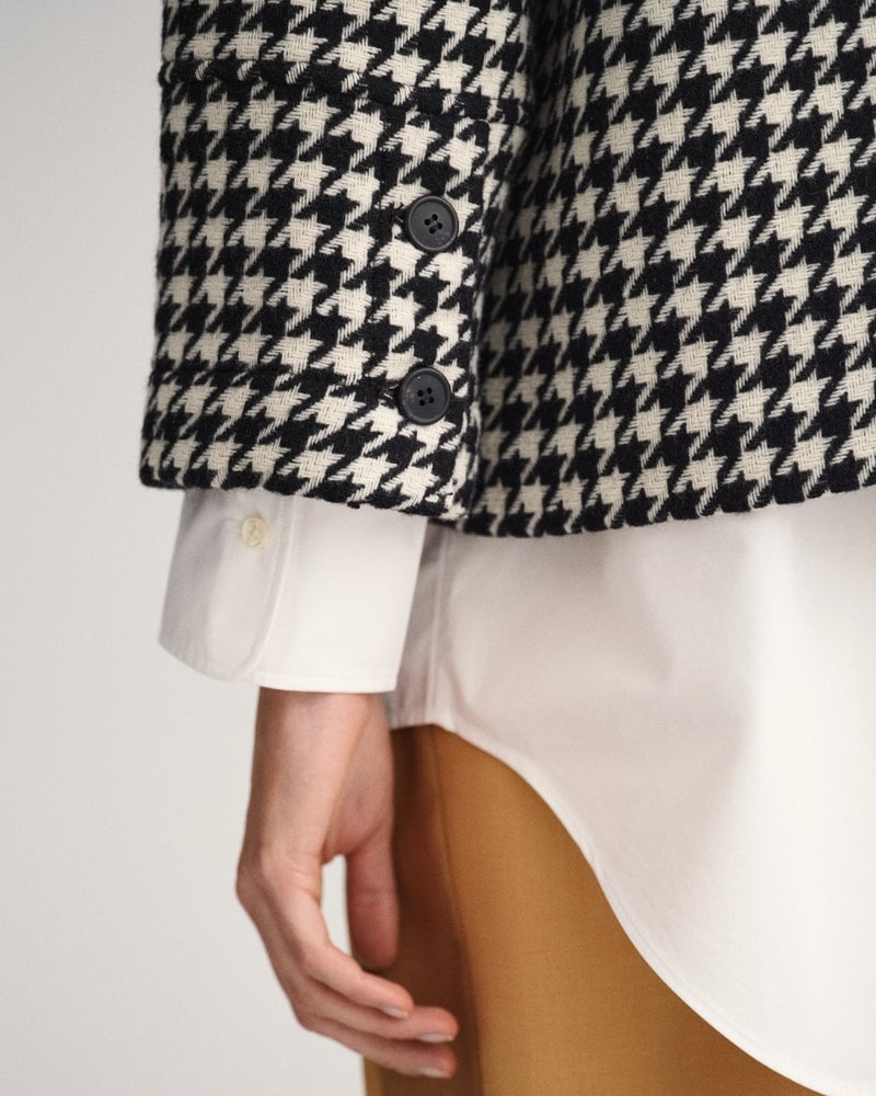 Gant Houndstooth Cropped Jacket