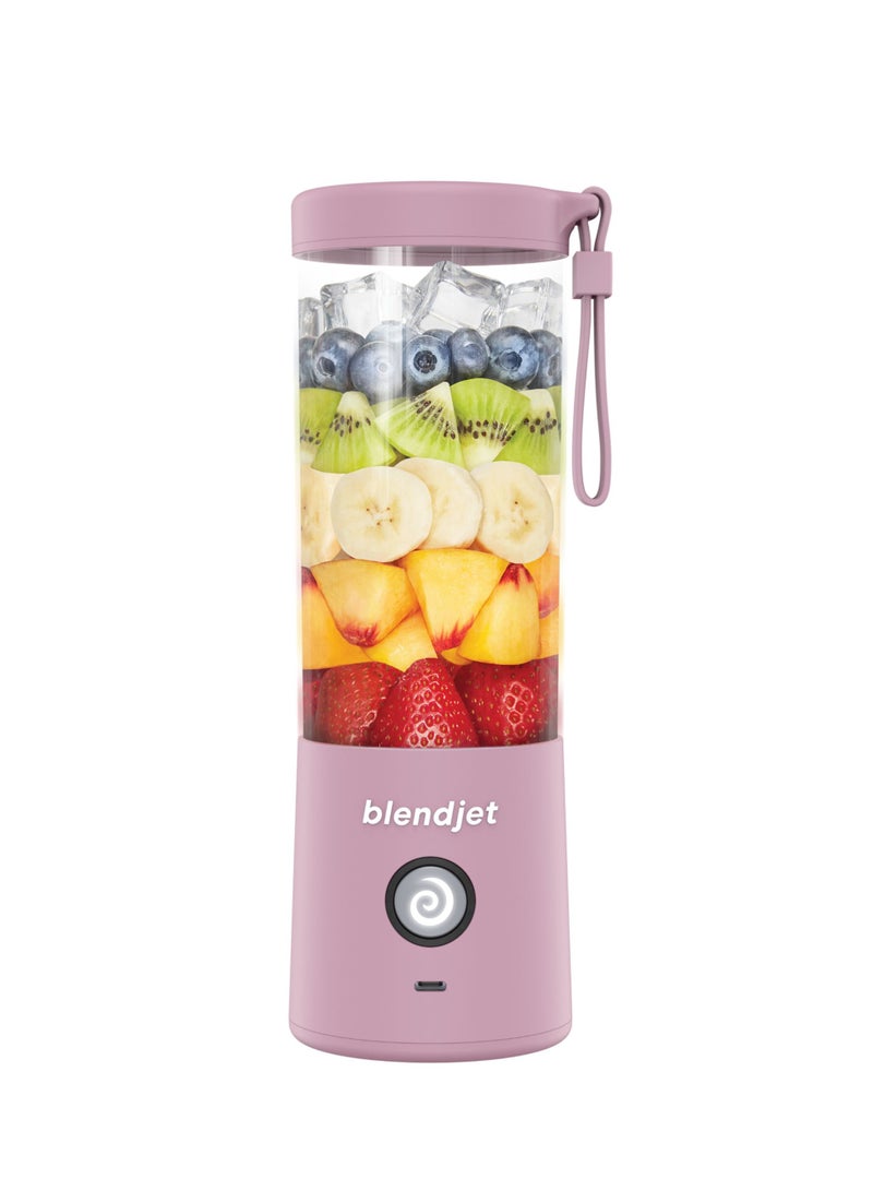 V2 Portable Blender Smoothie Maker, Personal Blender, Fruit Blender, Leak Proof Juicer, BPA-Free 475ml 200W Sports Bottle, USB-C Rechargeable, Ice Crusher with Stainless Steel Blades - Lilac