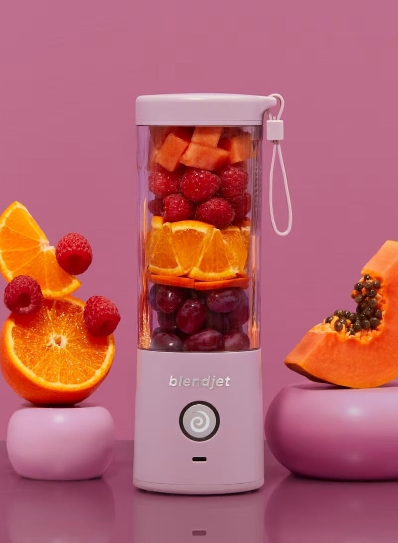 V2 Portable Blender Smoothie Maker, Personal Blender, Fruit Blender, Leak Proof Juicer, BPA-Free 475ml 200W Sports Bottle, USB-C Rechargeable, Ice Crusher with Stainless Steel Blades - Lilac