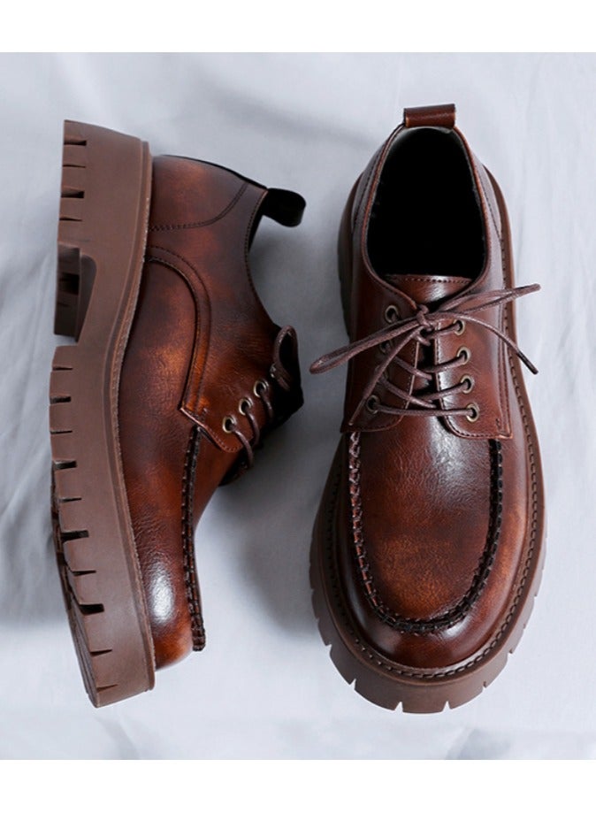 Versatile Retro Casual Leather Shoes