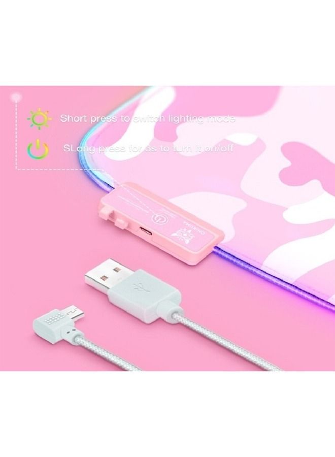 Onikuma MP005 Gaming Keyboard with Mouse Pad with RGB light Pink