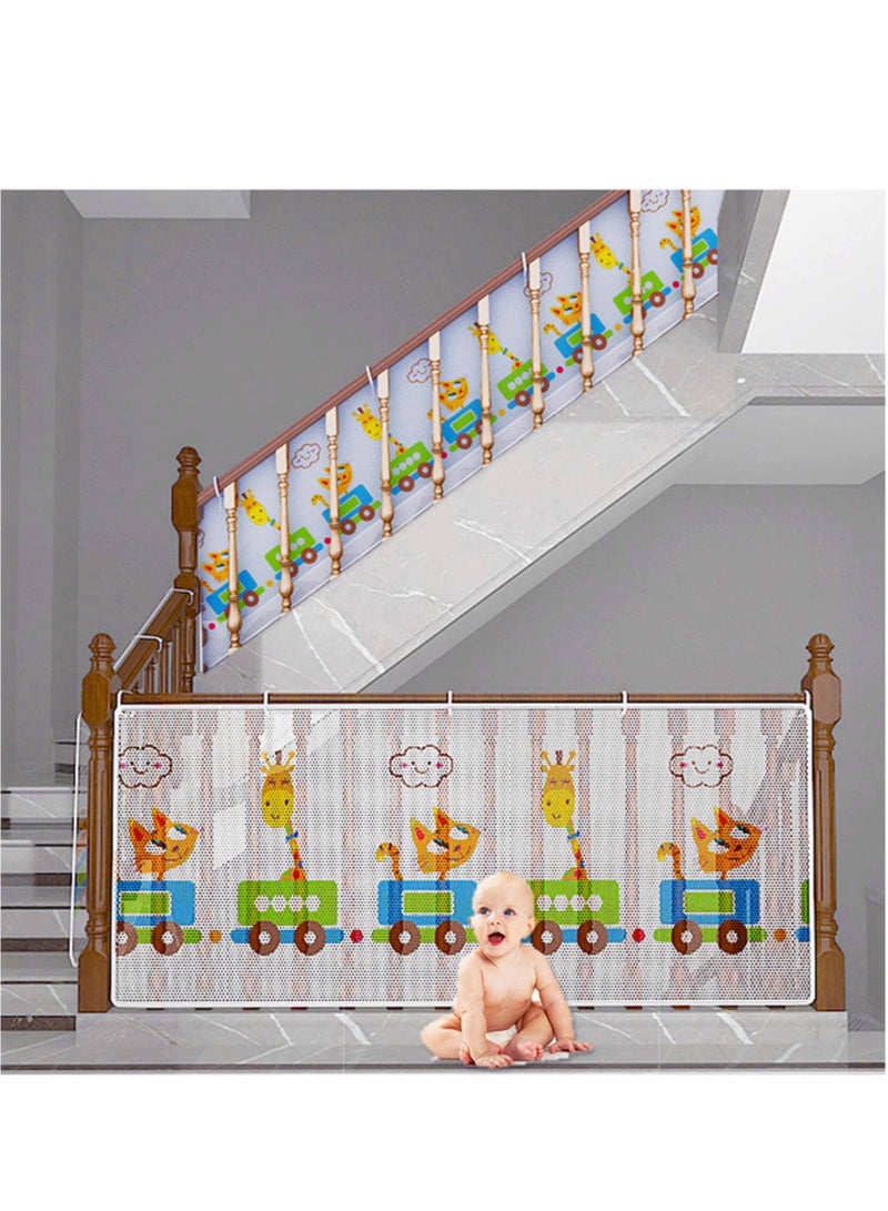 Child Safety Net for Balconies Patios Stairs Protect Kids Pets and Toys Indoor Outdoor 10ft x 25ft Durable Mesh Fabric Multi Color