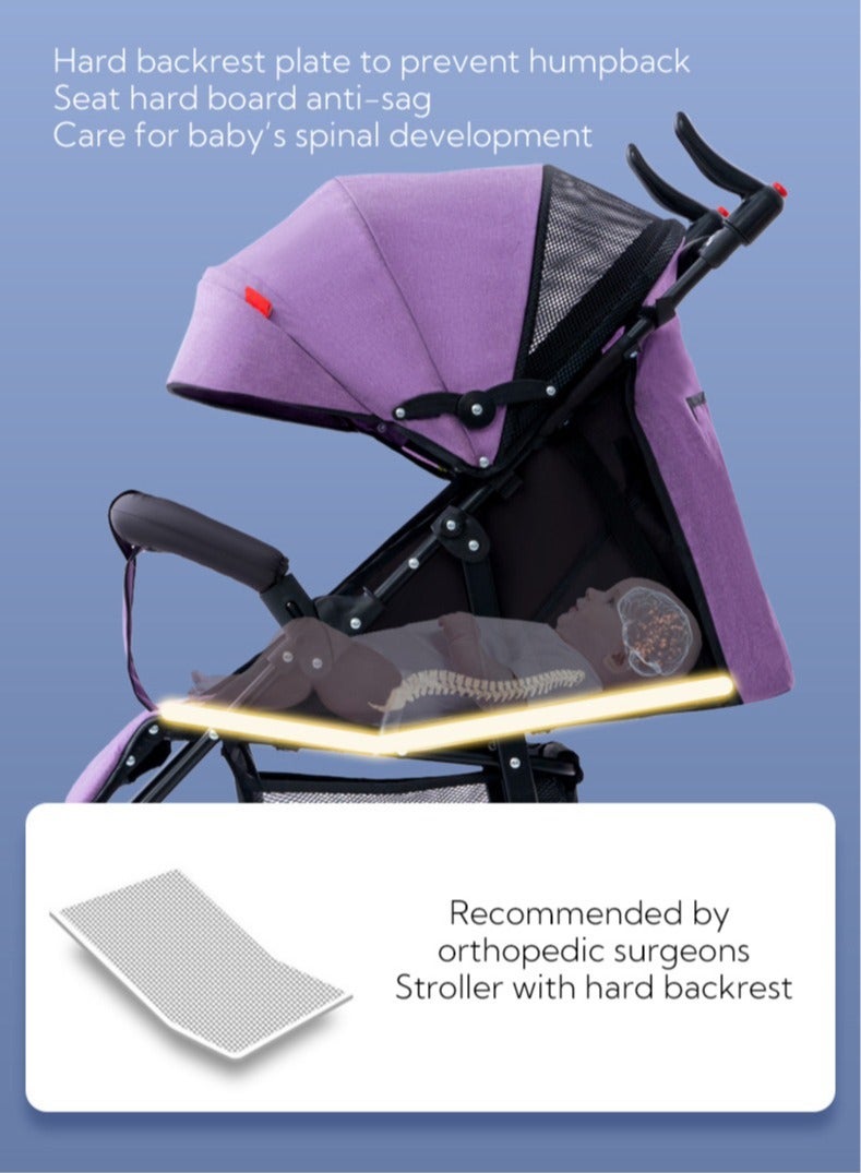 Adjustable Baby Single Stroller With Storage Basket Easy To Fold and Compact Design