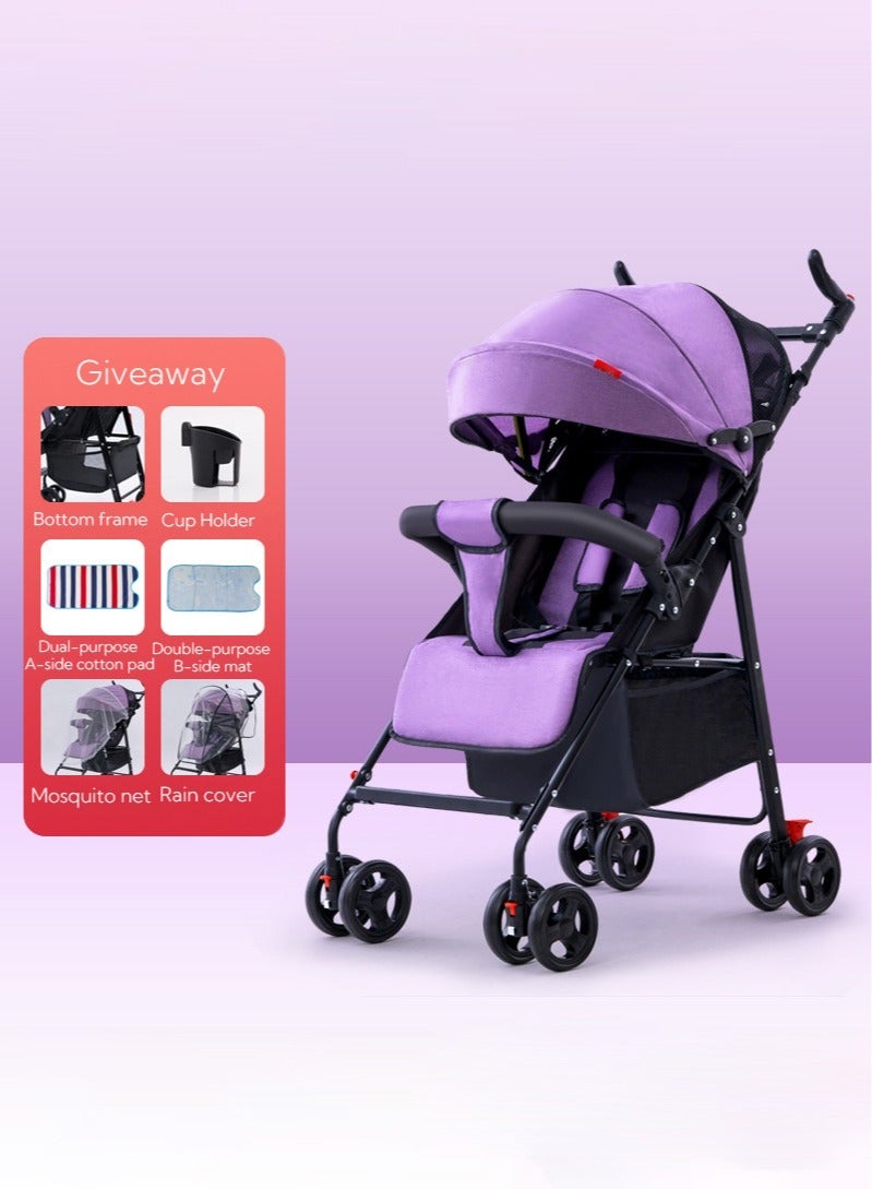 Adjustable Baby Single Stroller With Storage Basket Easy To Fold and Compact Design