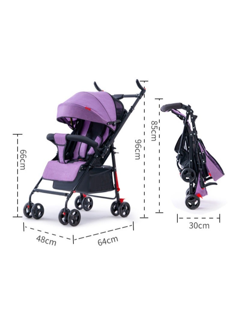 Adjustable Baby Single Stroller With Storage Basket Easy To Fold and Compact Design